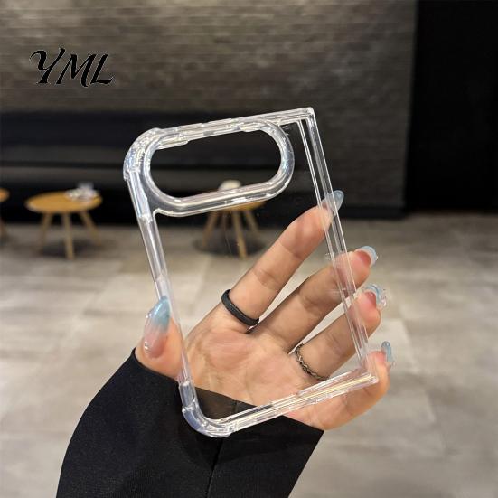 Shock Absorbing Phone Case Clear for iPhone-Duo, Shockproof Folding Cellphone Mobile Protector Protective Cover, Perfect Fit Shell Scratch Resistant