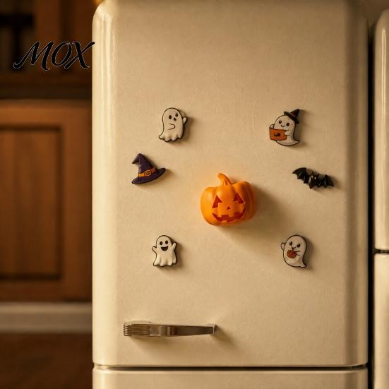 Autumn Pumpkin Decorations Halloween Refrigerator Magnet, 3D Printed Creepy Party Favors Magnetic Decor for Kitchen Cabinets Whiteboards Fridge