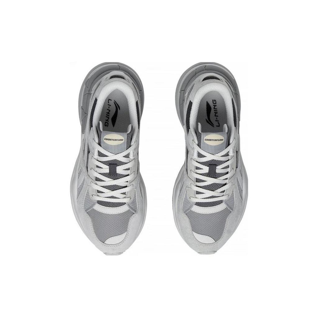 Li Ning Origin CF Breathable Wear-Resistant Low-Top Sports Casual Shoes Women Sneakers Gray Black AGCT172-3