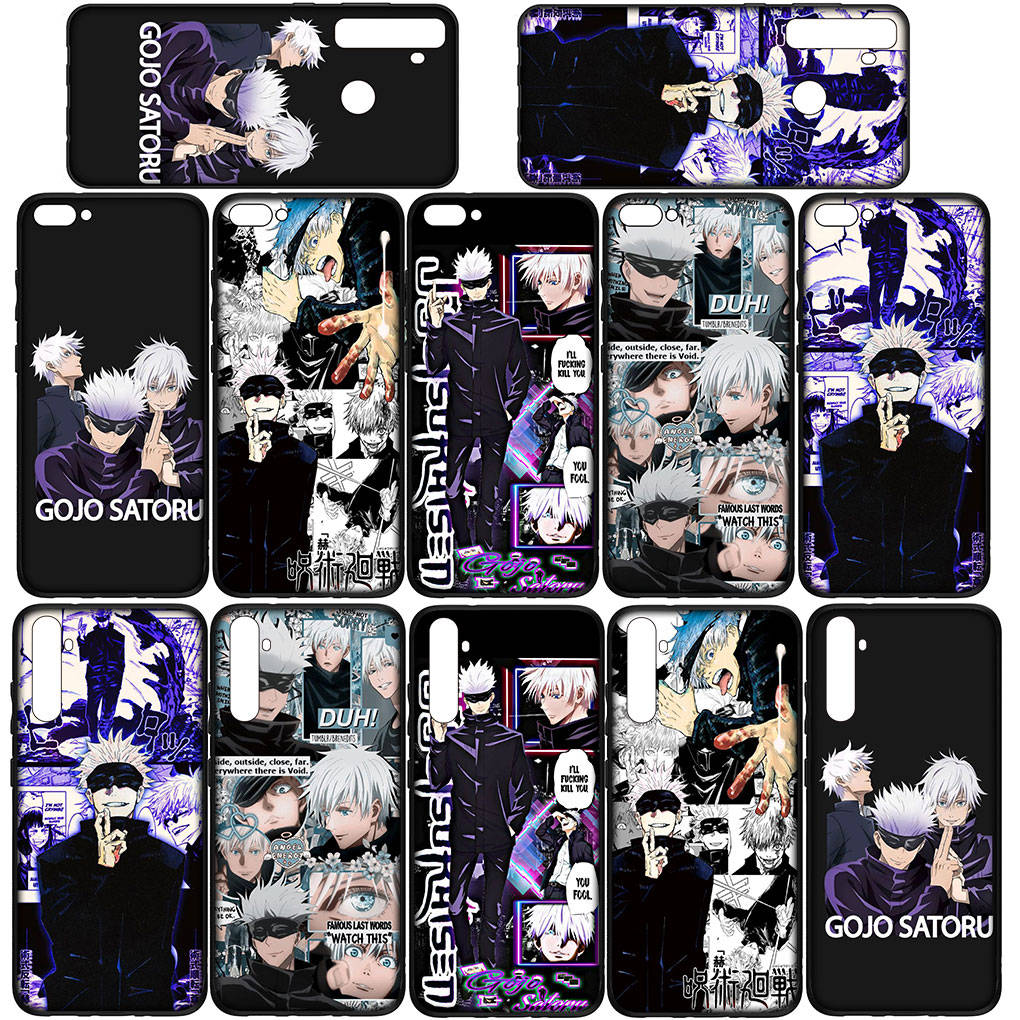 Чехол для телефона Samsung Galaxy S25 S24 S23 iPhone 16 15 Xiaomi Redmi Note 14 13 12 16E 11 ProOPPO Moto Huawei Gojo Satoru Jujutsu Kaisen аниме-чехол