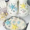 10Pcs Diy Clogs Sandals Garden Shoe Decor Cute Starfish Shell Resin Shoe Charms Accessories Buckles Beach Bag Pins Girls Gifts