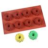 Silicone Cake Mold 8 Cavity Mini Spiral Shaped Cake Chocolate Bakeware 3D DIY Baking Dessert Mousse Decorating Moulds