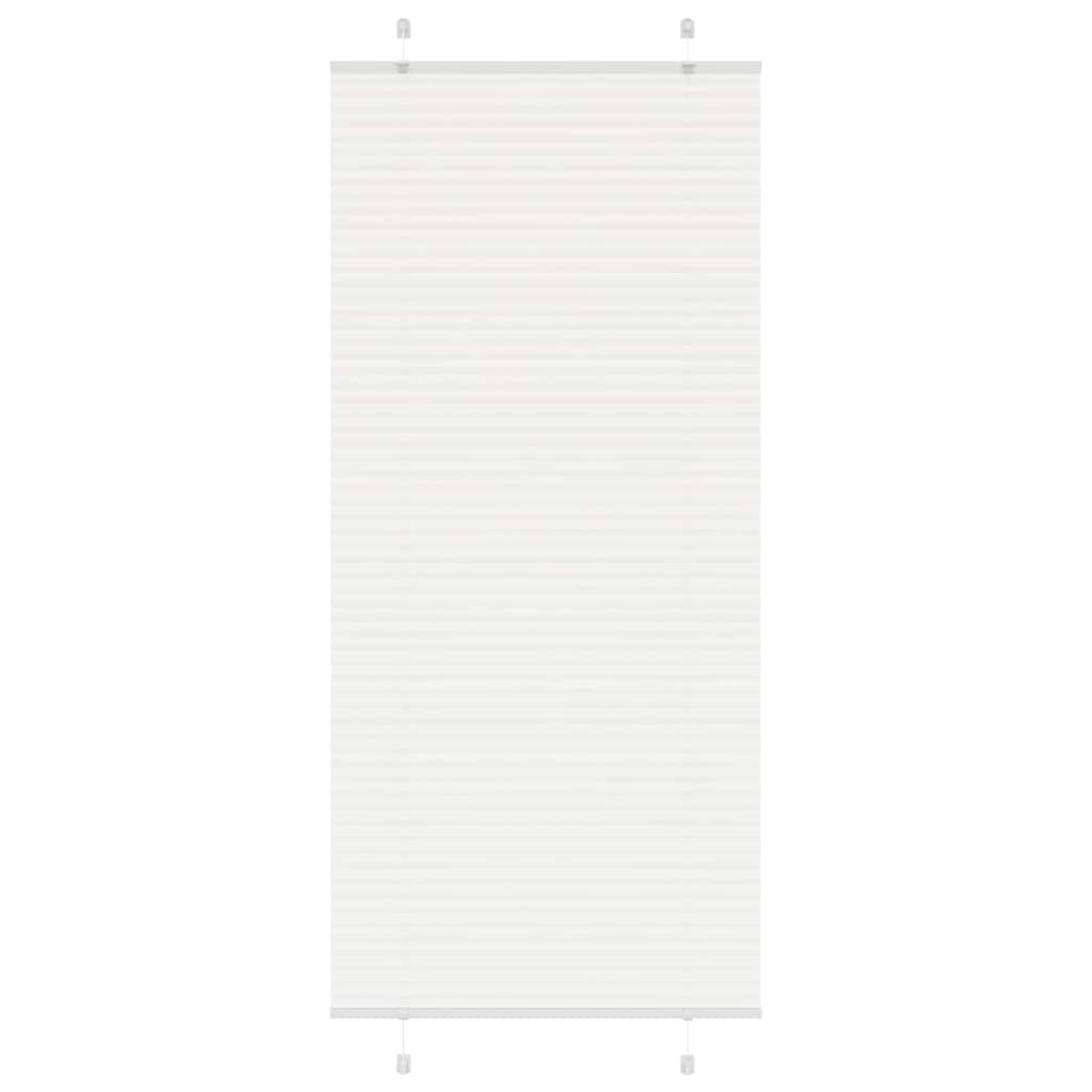 Roleta Plisowana Biała 95X200 Cm Szerokość Tkaniny 94,4 Cm