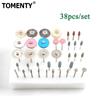 38 шт./кор., набор для полировки стоматологической лаборатории, стоматологический мастер, керамический фарфоровый шлифовальный инструмент, стоматологический инструмент, шлифовальные инструменты для стоматолога