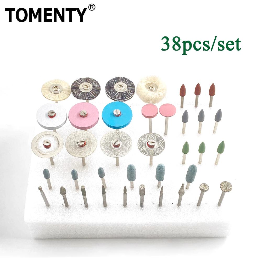 38 шт./кор., набор для полировки стоматологической лаборатории, стоматологический мастер, керамический фарфоровый шлифовальный инструмент, стоматологический инструмент, шлифовальные инструменты для стоматолога