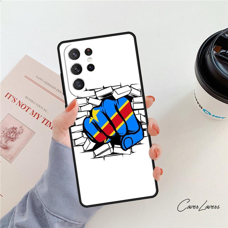Чехол для телефона с флагом Демократической Республики Конго Для Samsung Galaxy S24 S25 S23 S22 Ultra Note 10 20 Plus S20 S21 FE Чехол