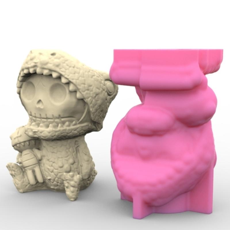 Хэллоуин череп человек силиконовая форма сочный цветочный горшок глина цементная штукатурка формы домашний сад цветок s плесень