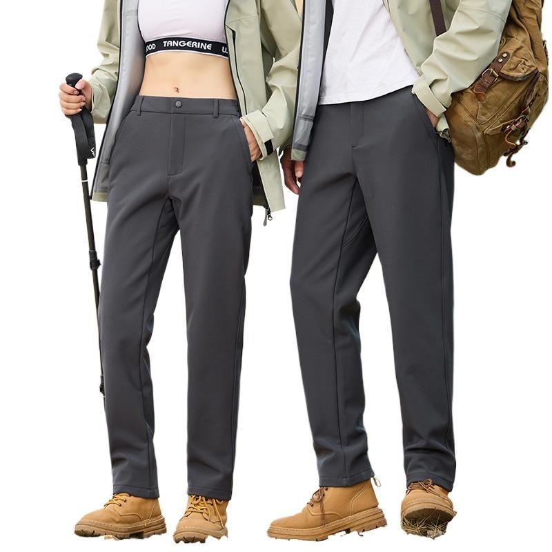 Брюки Softshell в стиле Business Casual: Парный стиль, Подкладка из искусственного меха, Теплый, Морозостойкий, Прямой крой для активного отдыха
