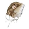 Spotted Fuzzy Leg Warmers Cute Deer Hood with Lace Women Fluffy Boot Cuff Shoe Cover Furry Leg Warmers with Pompom for Winter Party Street Dating Wear