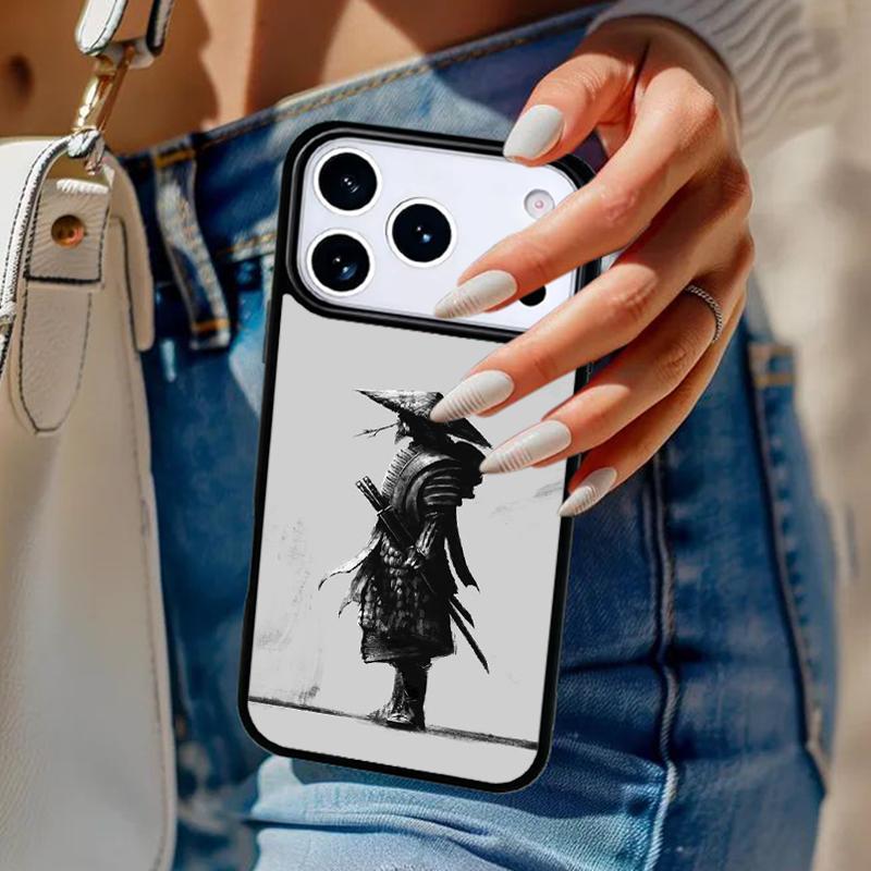 Чехол для телефона с японским искусством самураев Для iPhone 17 Air 14 15 13 12 Max Чехол Для Apple 14 15 16 16e 11 Pro Max Plus