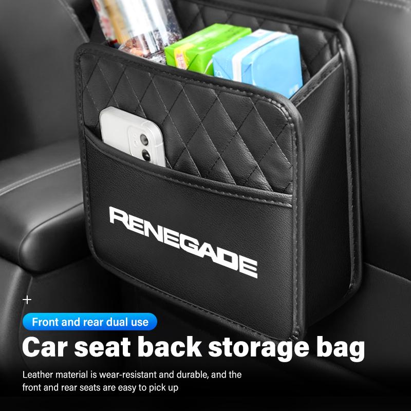 AKI2 For Jeep Multifunction Car Backseat Storage Bag Tissue Water Cup Holder Auto Organizer Accessories JK JL JKU TJ YJ CJ Wrangler