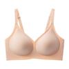 Jelly Glue Underwear Women's Seamless European And American Large Size Big Breasts Bra Gathered Breast Milk Without Steel Ring Bra