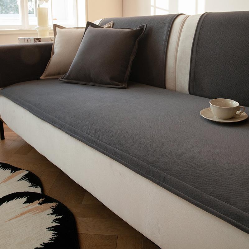 Подушка для дивана, универсальные нескользящие подушки для сиденья на четыре сезона, простые современные прямые кожаные чехлы для диванов, тканевые чехлы