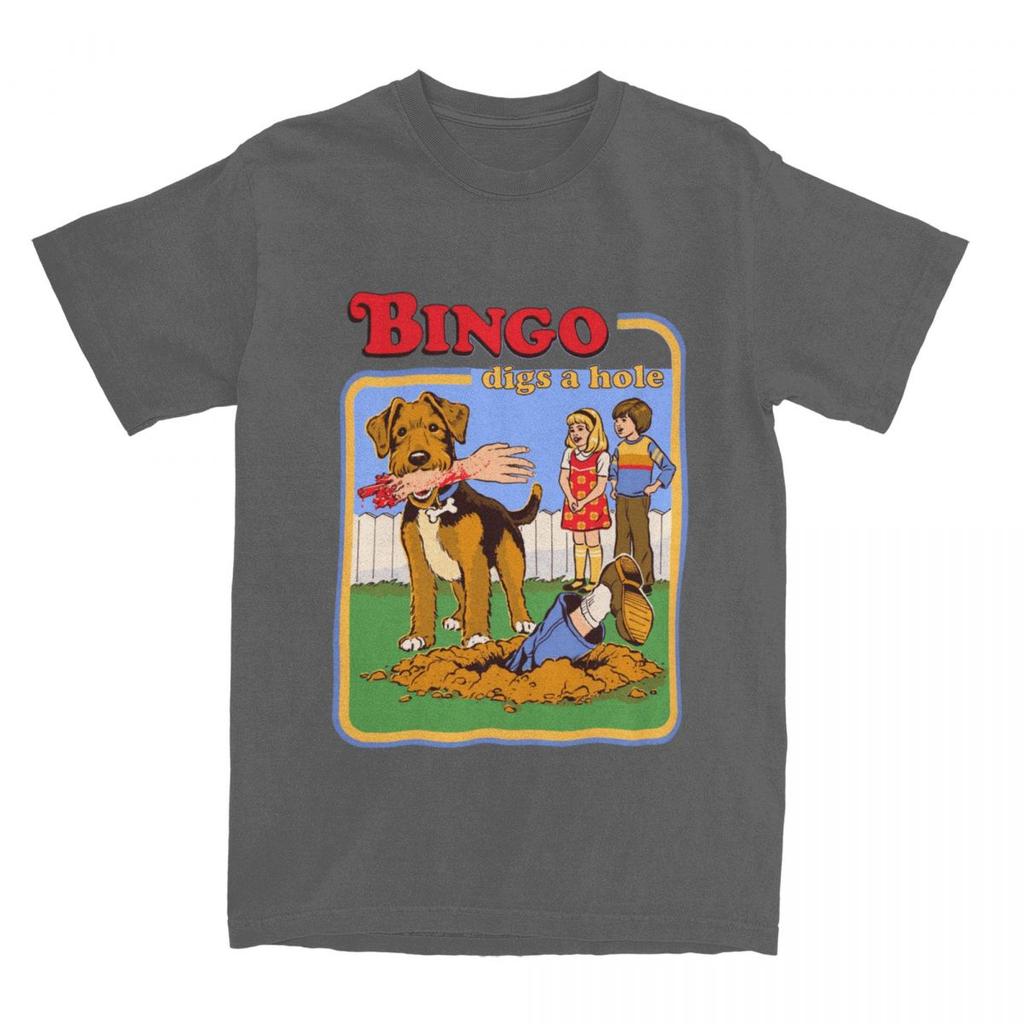 Мужские и женские винтажные футболки с ужасами и темным искусством Bingo Digs A Hole, потрясающая одежда из 100% хлопка в стиле 80-х годов, юмористическая футболка