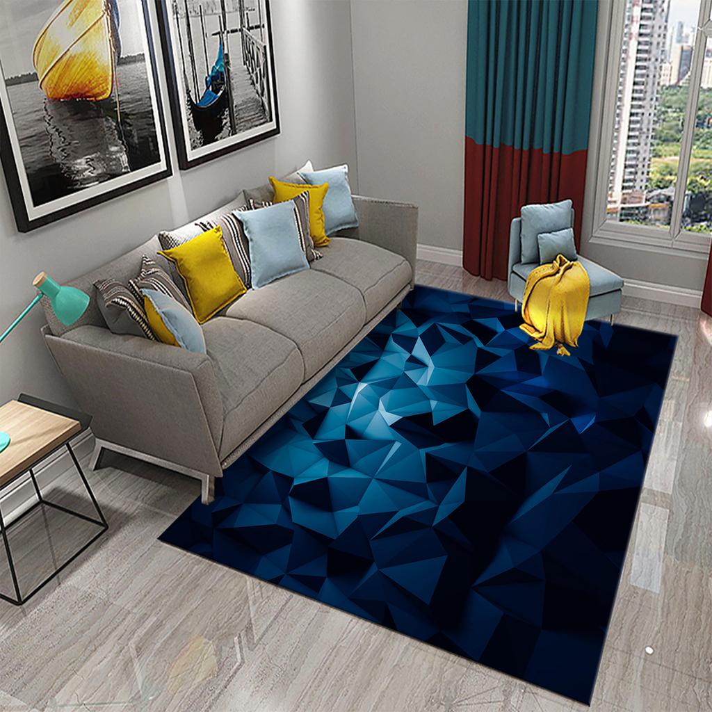 Черный 3D сотовый ковер с абстрактным геометрическим ковриком для мужчин-подростков, художественные коврики с пространственной геометрией, декор для спальни, гостиной, напольный коврик