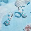 Rockyu Earrings for 925 Turquoise Heart Hoop Swaying Ring Sterling Hypoallergenic to Birthday Jewelry Women, Small, Beautiful, Silver, Earrings,