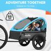 Sepnine BT609 red/blue/black/yellow foldable bicycle trailer, equipped with a 5-point safety belt and a storage bag, suitable for convenient travel