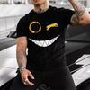 Summer Smiley Face 3D Digital Printed Loose Casual Versatile Short Sleeved T-Shirts Men’s