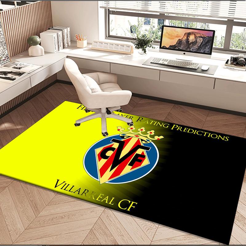 1PC rug Club Vill-arreal Crest Design Carpet, Chair Rug,Area Rug for Office Bedroom living rooms bedroom, Doormat decor Christmas fan gifts
