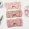 Cute Bowknot Baby Headbands Soft Elastic Nylon Girl Hairbands Solid Color Bow Turban Sunflower Headwear Hair Accessorie