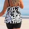 Новый женский купальник из двух предметов, комплект танкини, большой размер, бикини с цветочным принтом, 2023, женский женский летний купальник, купальный костюм