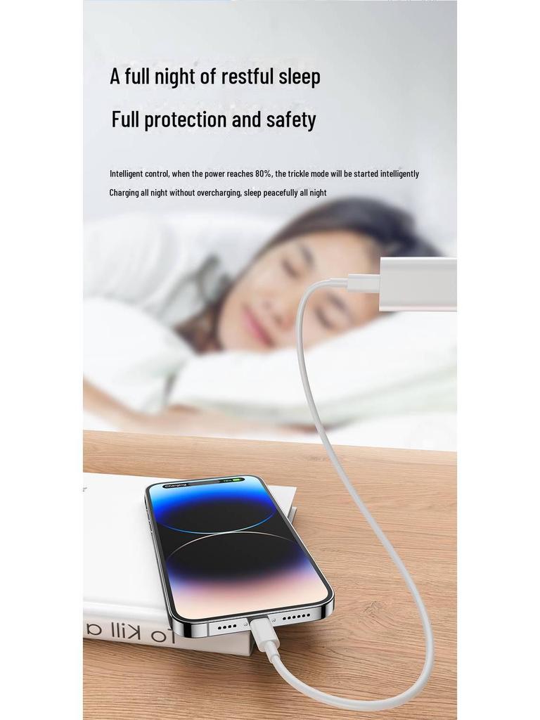 PISEN 30 Вт Быстрое зарядное устройство PD с кабелем Type-C для Apple 15 Pro Max и устройств Android