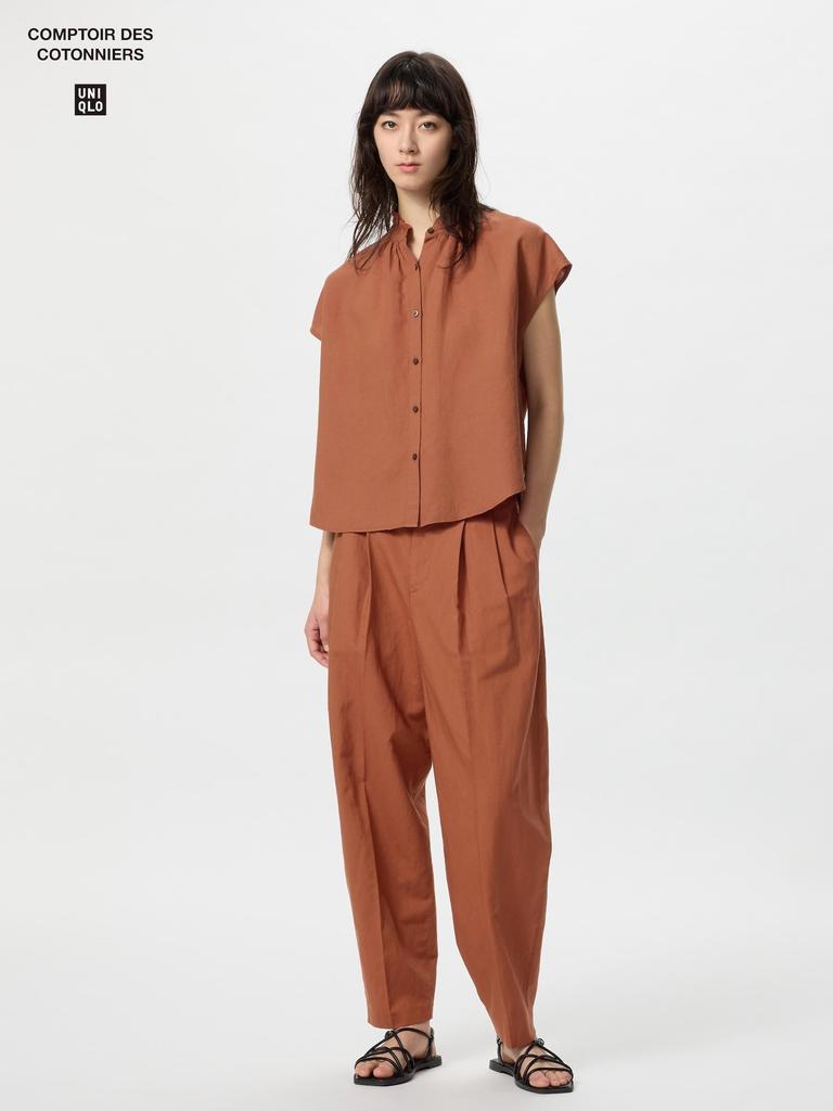 Uniqlo Брюки-бочки из льняной смеси