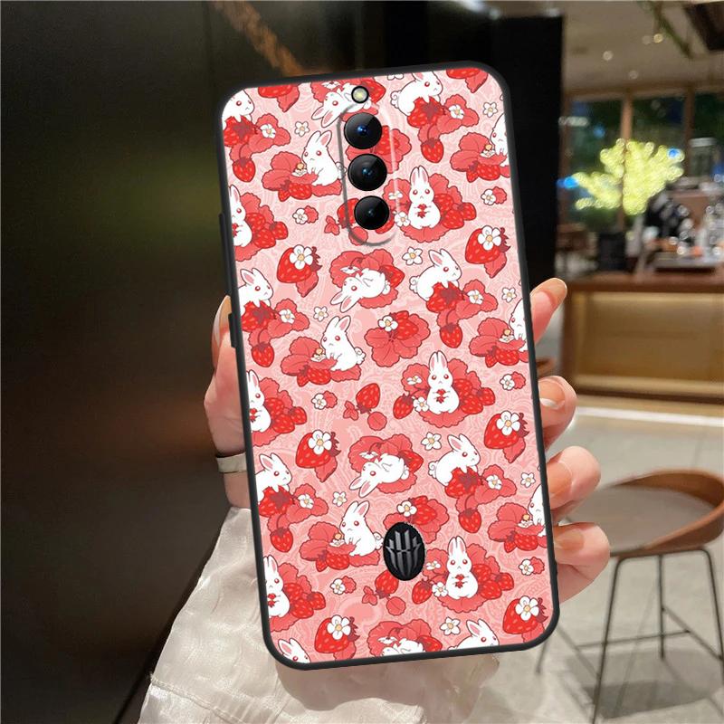 Милый клубничный чехол для ZTE Nubia Red Magic 11 10 9 8 9S 8S 10S Pro Plus 6 7 6S 7S Для RedMagic 10 Air Чехол