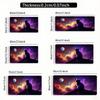 Black Cat,sakura&moon Mouse Pad Game Mat Large Computer Office Mousepad Anti-slip Playmat for MTG DTCG CCG RPG Trading Card Mats
