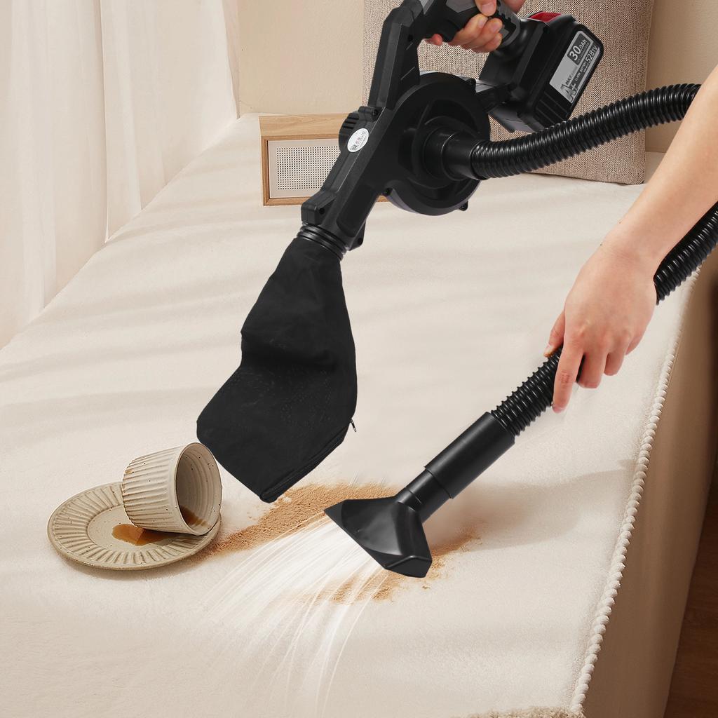 Беспроводная воздуходувка для листьев 21 В, 6,0 А, литиевая подметальная машина 2 в 1 и вакуумный электрический воздуходувка, компьютер