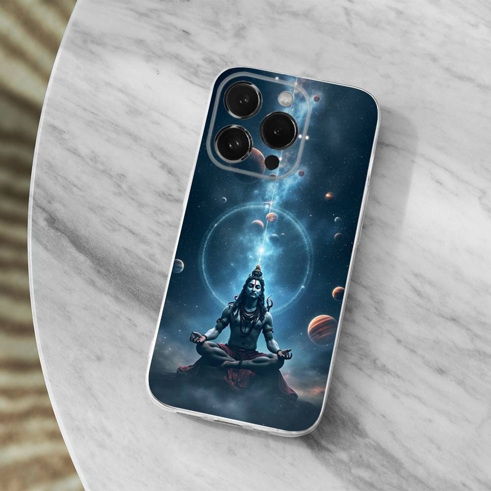 India Mythology Lord Shiva Case For iPhone 17,11,12,13,16,14,15,Pro,Max,Plus,X,XS,XR,SE,Mini Transparent Soft Silicone