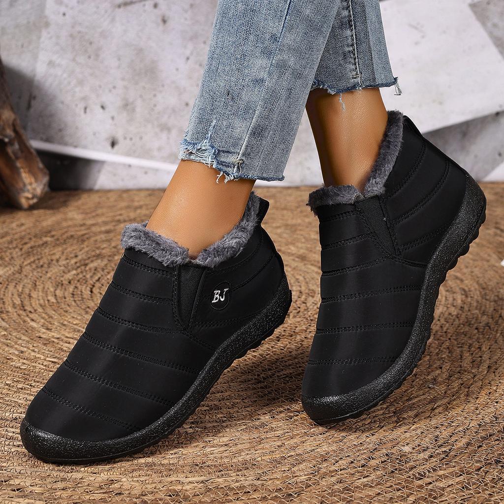 Cotton Boots 2025 Winter New Foreign Trade Cotton Shoes Snow Boots Women's Fashion Casual Velvet Warm Large Size Women's Shoes