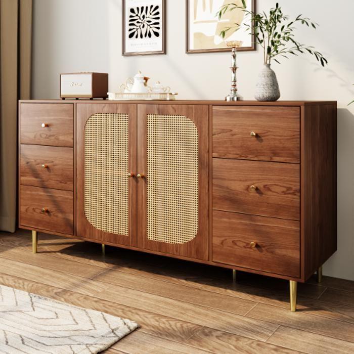 Buffet - MUVOE - 160 x 40 x 90 cm - 2 portes - 3 tiroirs