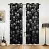 Skull Wall Horror Curtains for Bedroom Living Room Drapes Kitchen Children's Room Window Curtain Modern Home Decor