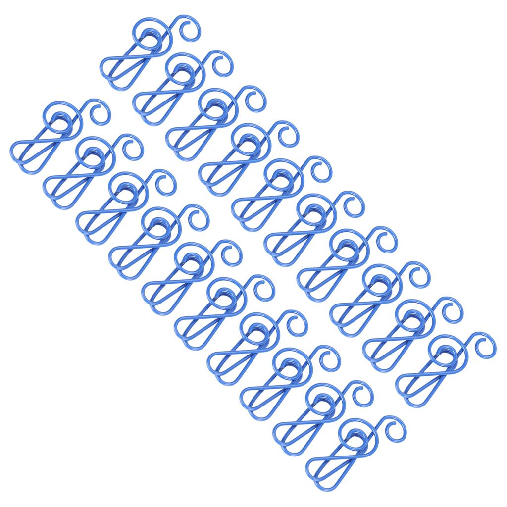 20Pcs Musical Note Paperclip Iron Bookmark Stationery Clip Memo Office Supplies Blue