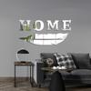 HOME Feather Mirror Wall Sticker Acrylic English Letter Self-adhesive Living Room Bedroom Creative Wall Sticker Wallpaper