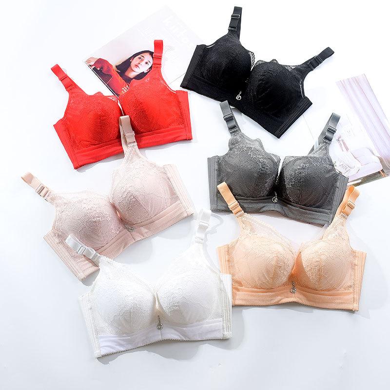 Sexy Bra Underwear Female Bra Thin Section with Steel Ring Big Yards To Increase The Winter Chest Shrinkage Thinning