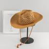 Hollow Cowboy Hat Handmade Sun Protection Hat Fashion Straw Hat