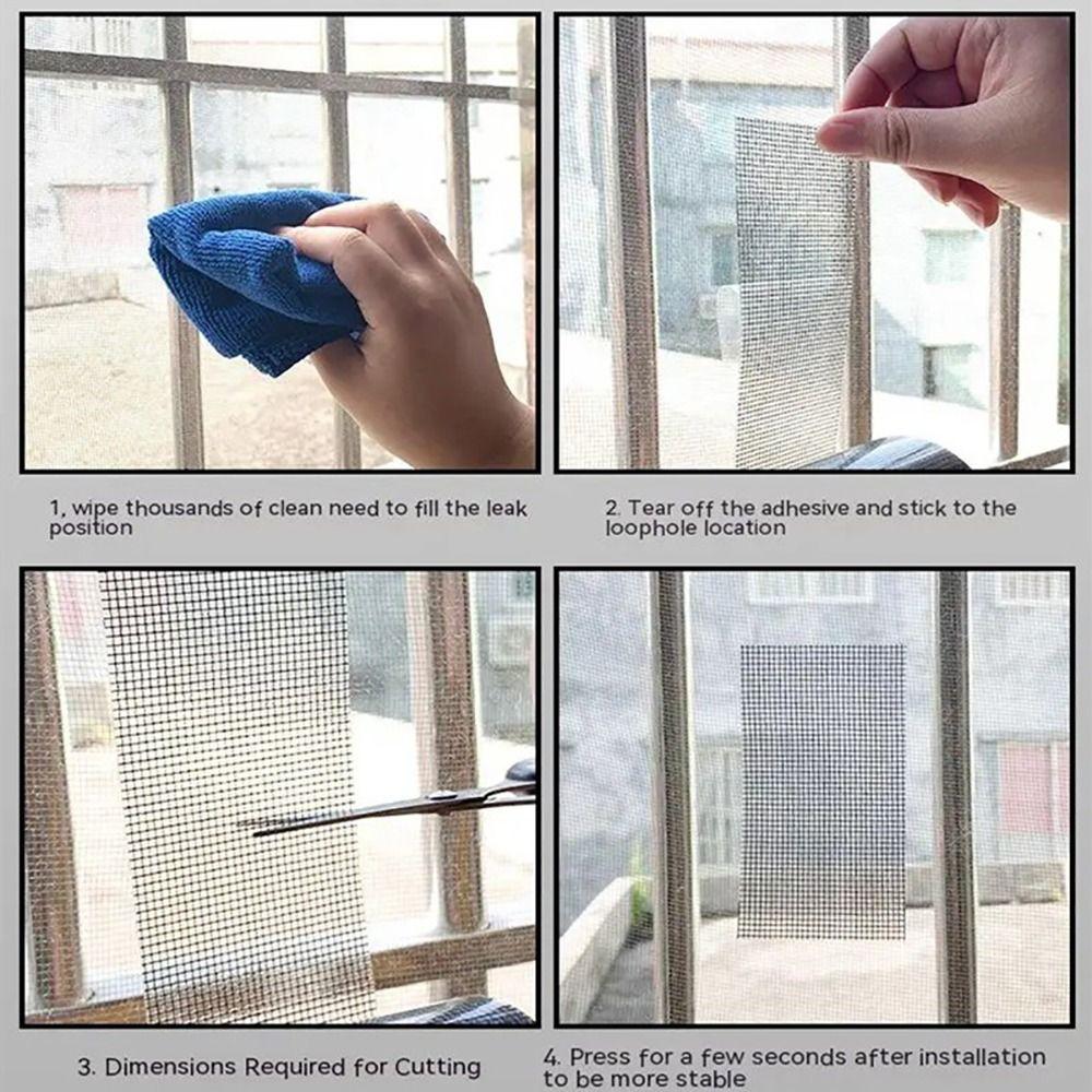 1 рулон самоклеящейся ленты для ремонта оконных сеток, ленты для ремонта противомоскитных сеток