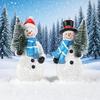Двойные 4,8-дюймовые смоляные фигурки снеговиков с гирляндой из рождественской елки, рождественское украшение, комнатные декоративные украшения-снеговики