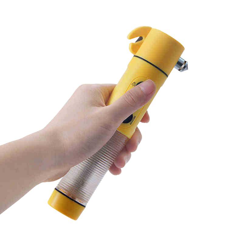 Multifunctional Safety Hammer: 4-in-1 Car Escape Tool with Glass Breaker & Flashlight