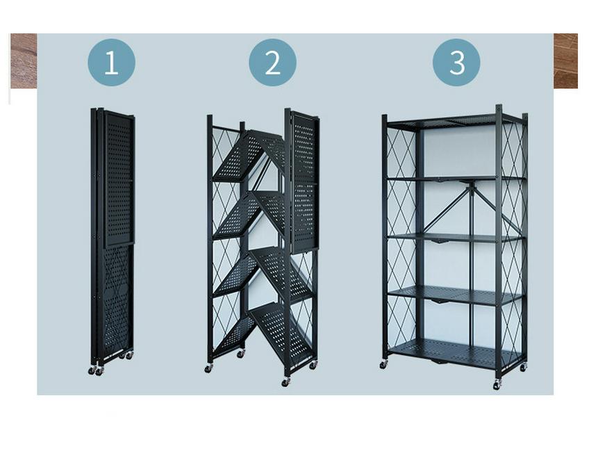 Отдельно стоящая складная многоуровневая кухонная стойка для хранения