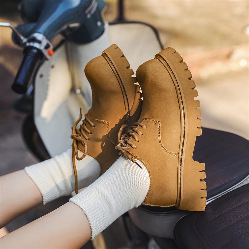 2024 лето Интернет-знаменитости взрыв британский стиль платформа модные кожаные туфли тренд повседневные универсальные туфли дерби 1330-J