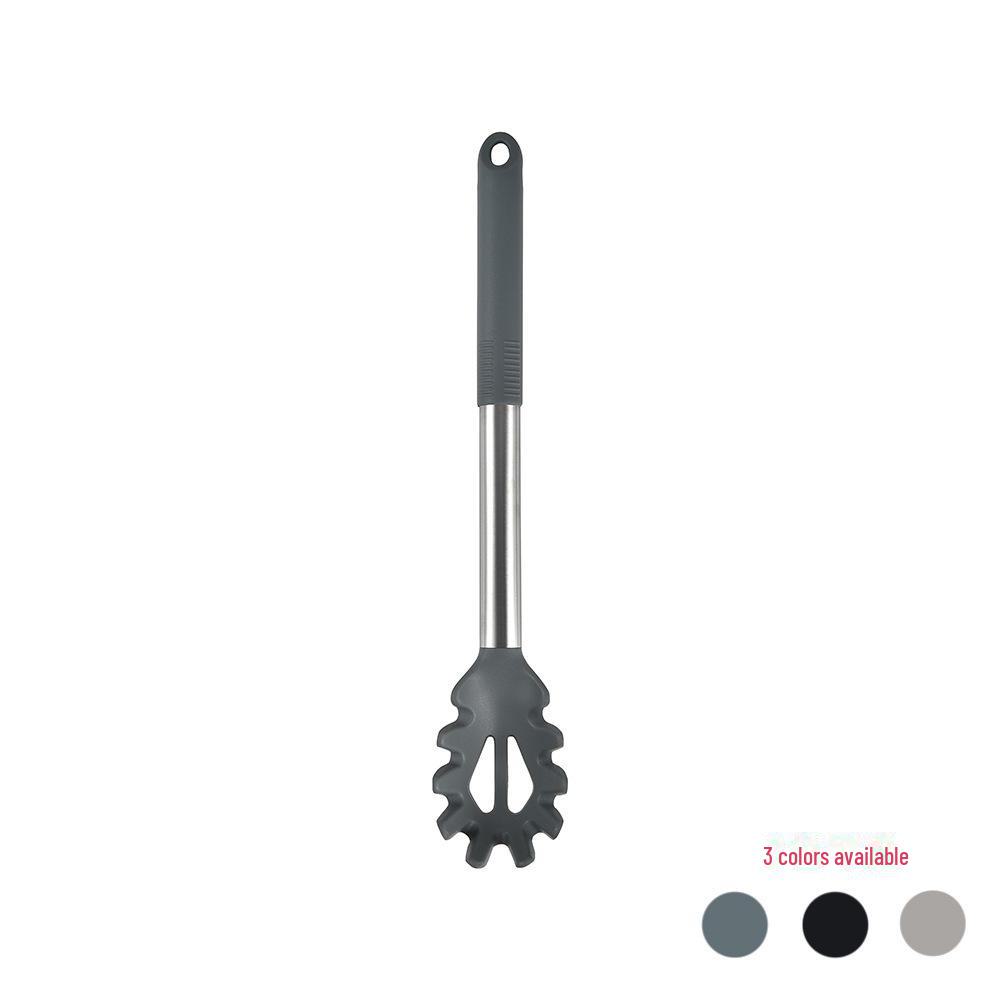 Вращающийся силиконовый набор кухонных принадлежностей: В комплект входят лопатка, ложка для супа, столовые приборы с антипригарным покрытием и ведро для хранения.