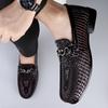 Luxury Brand Genuine Leather Men Shoe Soft Crocodile Style Moccasins Mens Loafers Comfort Male Flats 2024 Driving Business Shoes