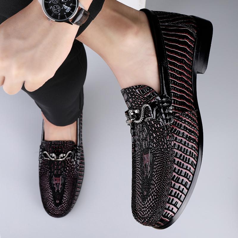 Luxury Brand Genuine Leather Men Shoe Soft Crocodile Style Moccasins Mens Loafers Comfort Male Flats 2024 Driving Business Shoes