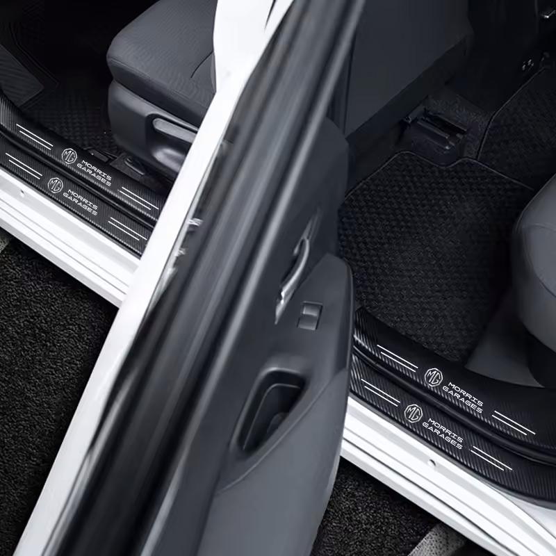 For MG HS 2022 ZST ZS MG3 MG5 MG6 MG7 GT GS Hector ZX EZS EHS M Car Stickers Anti Scratch Door Sill Strip Carbon Fiber Threshold xus1