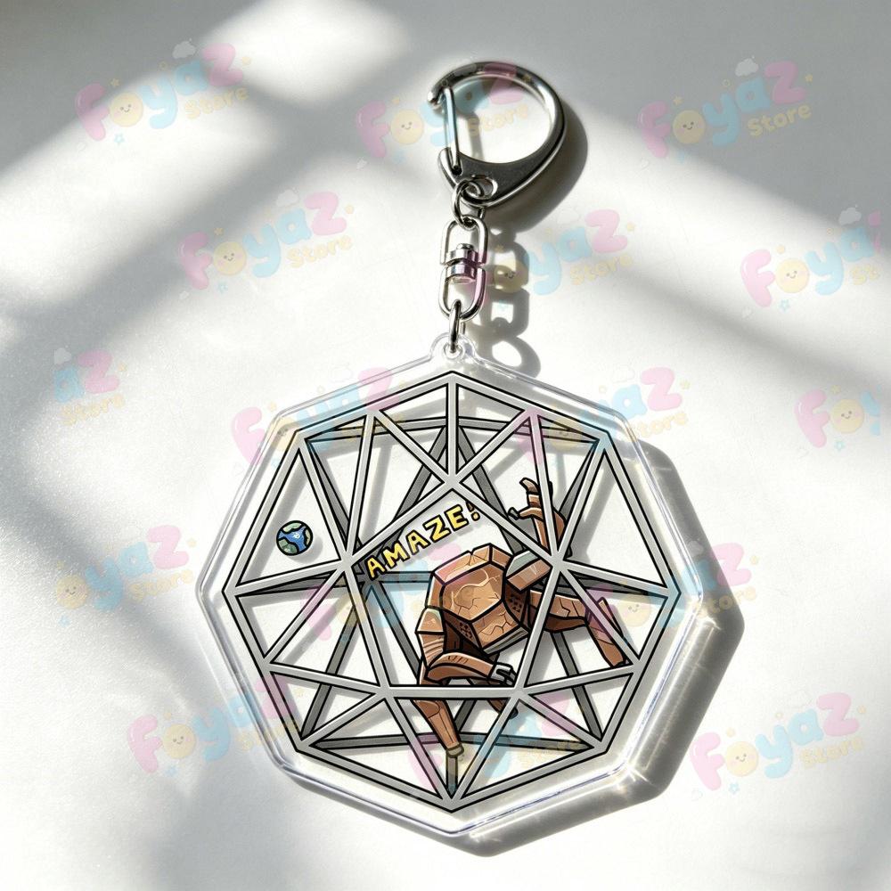 Cartoon Project Hail Mary Keychains Amaze Fist My Bump Keyrings Jewelry Manga Game Fans Gifts