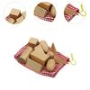 10Pcs Geometric Solids Wooden Shapes Educational Geometry Manipulatives Pattern Blocks for Teacher