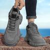 Trend Men's Autumn Mountaineering New Motorcycle Boots Outdoor Thick Soled Wear-resistant Lace Up Work  Casual Sneakers Shoes